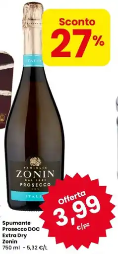 Despar Spumante Prosecco DOC Extra Dry Zonin offerta