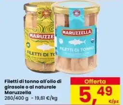 Eurospar Filetti di tonno all'olio di girasole o al naturale Maruzzella offerta