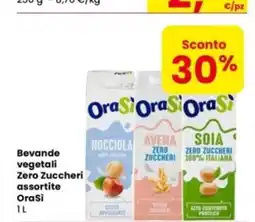 Eurospar Bevande vegetali Zero Zuccheri OraSi offerta