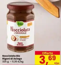 Eurospar Nocciolata Bio Rigoni di Asiago offerta