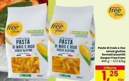 Eurospar Pasta di mais e riso senza glutine Despar Free From offerta