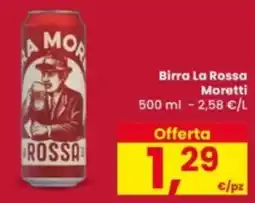 Eurospar Birra La Rossa Moretti offerta