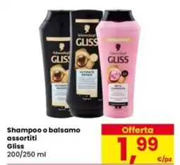Eurospar Shampoo o balsamo Gliss offerta