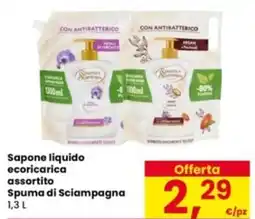 Eurospar Sapone liquido ecoricarica Spuma di Sciampagna offerta