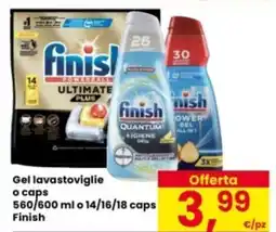 Eurospar Gel lavastoviglie o caps Finish offerta