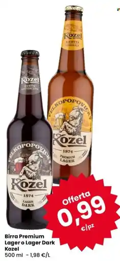 Despar Birra Premium Lager o Lager Dark Kozel offerta