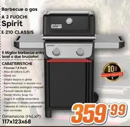 Golino Service WEBER Spirit E-210 CLASSIS offerta