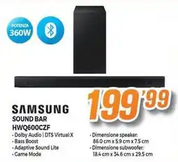 Golino Service SAMSUNG SOUND BAR HWQ600CZF offerta
