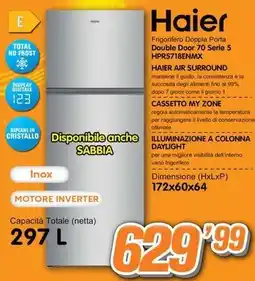Golino Service Haier Frigorifero Doppia Porta Double Door 70 Serie 5 HPR5718ENMX offerta