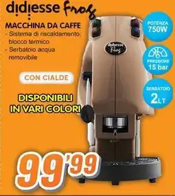 Golino Service Didiesse frog macchina da caffe offerta