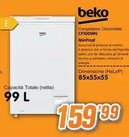 Golino Service beko Congelatore Orizzontale CF100WN offerta