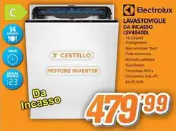 Golino Service Electrolux LAVASTOVIGLIE DA INCASSO LSV48400L offerta
