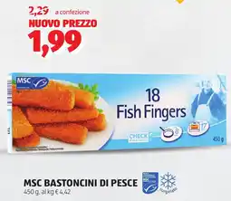 ALDI MSC bastoncini di pesce offerta