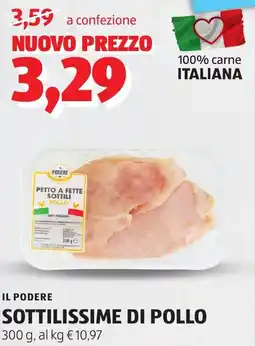 ALDI Il podere sottilissime di pollo offerta