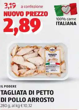 ALDI Il podere tagliata di petto di pollo arrosto offerta