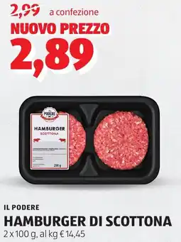 ALDI Il podere hamburger di scottona offerta