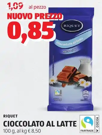 ALDI Riquet cioccolato al latte offerta