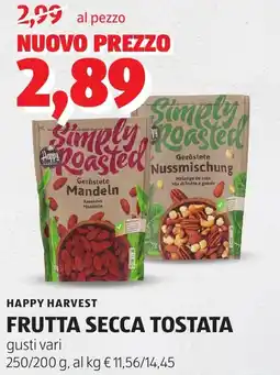 ALDI Happy harvest frutta secca tostata offerta