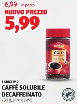 ALDI Barissimo caffè solubile decaffeinato offerta