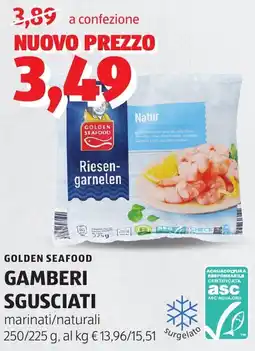 ALDI Golden seafood gamberi sgusciati offerta