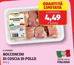 ALDI Il podere bocconcini di coscia di pollo offerta