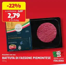 ALDI Regione che vai battuta di fassone piemontese offerta