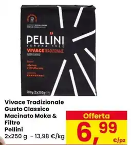 Despar Vivace Tradizionale Gusto Classico Macinato Moka & Filtro Pellini offerta