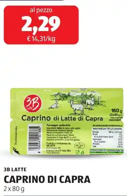 ALDI 3B latte caprino di capra offerta