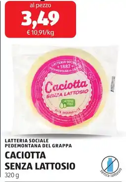 ALDI Caciotta senza lattosio offerta