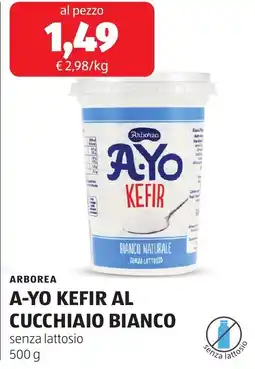 ALDI Arborea a-yo kefir al cucchiaio bianco offerta