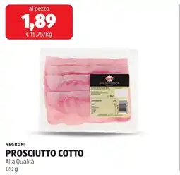 ALDI Negroni prosciutto cotto offerta