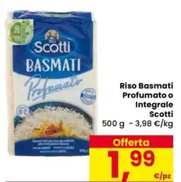 Despar Riso Basmati Profumato o Integrale Scotti offerta