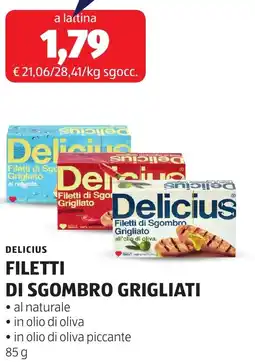 ALDI Delicius filetti di sgombro grigliati offerta