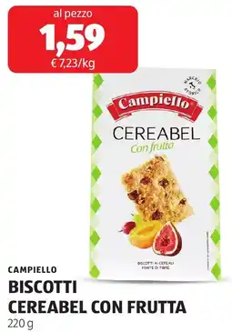 ALDI Campiello biscotti cereabel con frutta offerta
