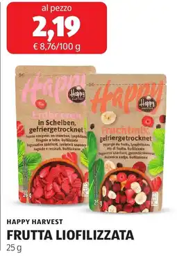 ALDI Happy harvest frutta liofilizzata offerta