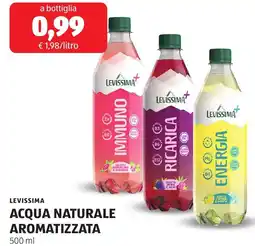 ALDI Levissima acqua naturale aromatizzata offerta