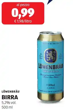 ALDI Löwenbräu birra 5,2% vol. offerta