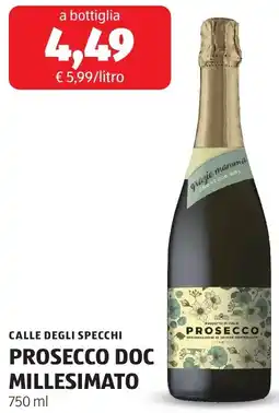 ALDI Calle degli specchi prosecco doc millesimato offerta