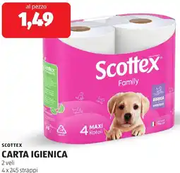 ALDI Scottex carta igienica 2 veli 4x 245 strappi offerta