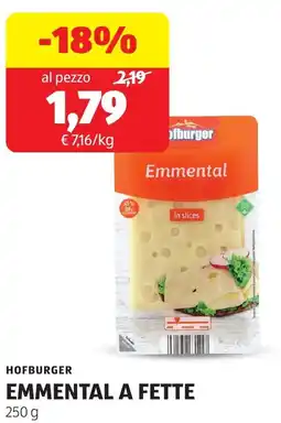ALDI Hofburger emmental a fette offerta