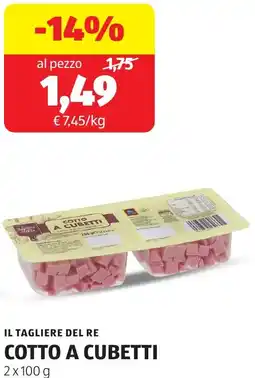 ALDI Il tagliere del re cotto a cubetti offerta
