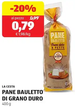 ALDI La cesta pane bauletto di grano duro offerta