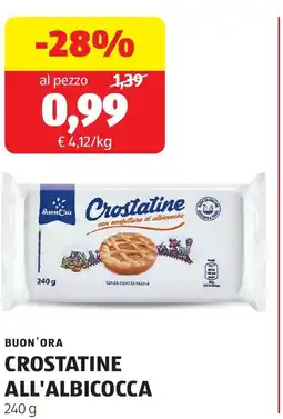 ALDI Buon'ora crostatine all'albicocca offerta