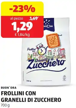 ALDI Buon'ora frollini con granelli di zucchero offerta