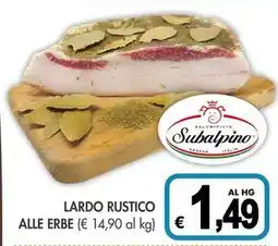 PrestoFresco Subalpino Lardo rustico alle erbe offerta