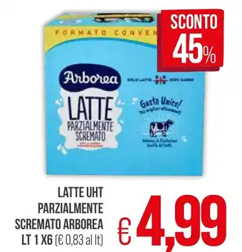Latte uht parzialmente scremato ARBOREA