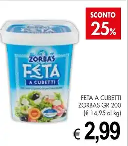 PrestoFresco Feta a cubetti ZORBAS offerta