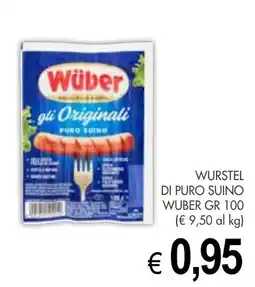 PrestoFresco Wurstel di puro suino WUBER offerta