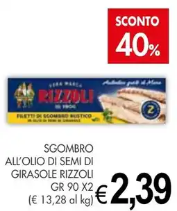 PrestoFresco Sgombro all'olio di semi di girasole RIZZOLI offerta