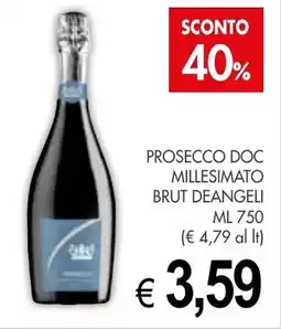 PrestoFresco Prosecco doc millesimato BRUT DEANGELI offerta